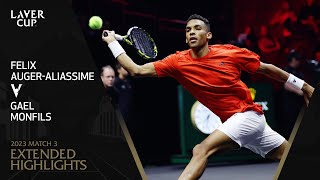 Gael Monfils v Felix AugerAliassime Extended Highlights | Laver Cup 2023 Match 3