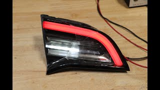 2018-2022 Tesla Model 3 Inner Reverse Tail Light Disassembly