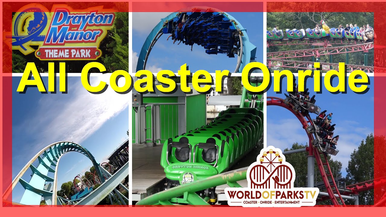 Drayton Manor All Roller Coasters (Onride POV) Drayton Manor Theme Park Alle Achterbahnen Onride POV