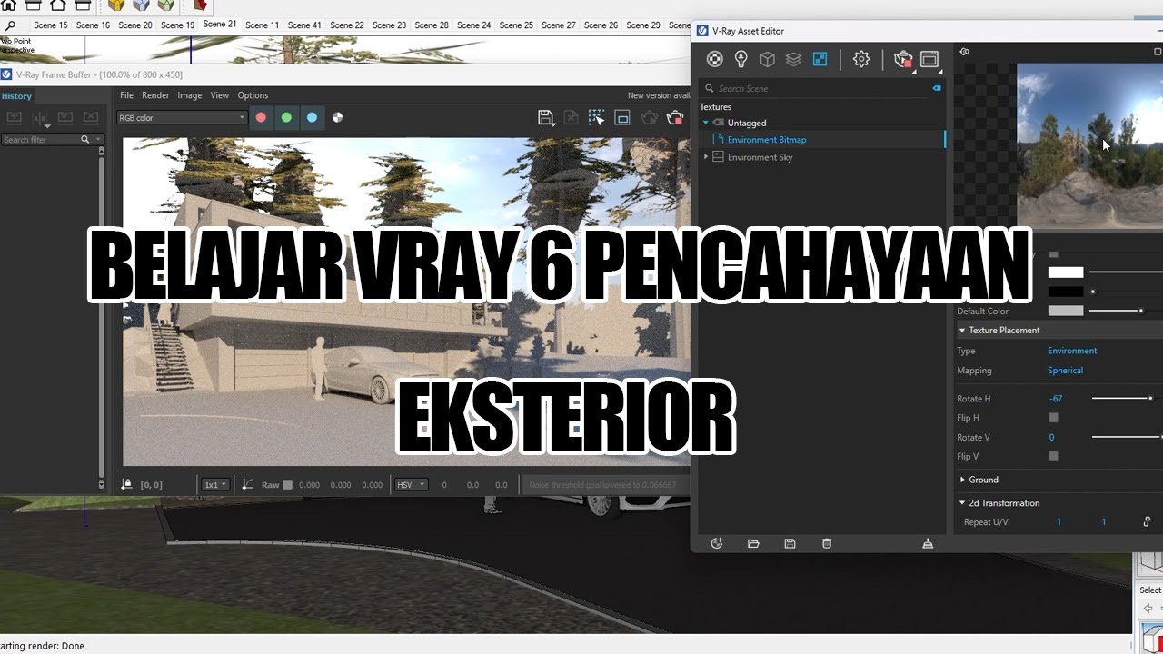 BELAJAR VRAY 6 PENCAHAYAAN EKSTERIOR