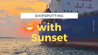 Sunset Serenity: Ship Spotting at Dusk | SHIPSPOTTING SINGAPORE | RELAXING VIDEOS| | SOUND OF OCEAN