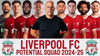 LIVERPOOL POTENTIAL SQUAD 2024/25 SEASON | LIVERPOOL FC | ARNE SLOT | PREMIER LEAGUE