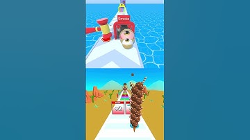 Eyeballs Stack Run Vs Ice Cream Stack Run #gameplay #shortgame