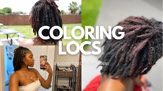 COLORING MY 15 MONTH OLD LOCS BLACK AND RED | RAHKNEESHUH