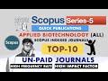 Top10 unpaid scopus journals applied biotechnology microbiology series5