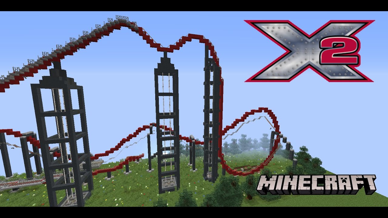 X2 Minecraft X2: A Minecraft Rollercoaster - YouTube