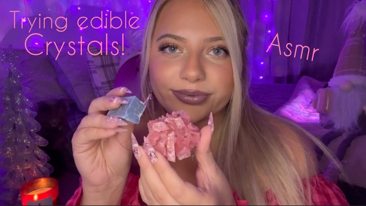 Asmr Trying Edible Crystals! With lots of Tapping, Scratching 💖 