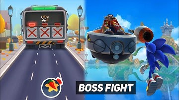 Talking Tom Gold Run Boss Fight Vs Sonic Dash Boss Fight - Android iOS ( NEW GAMEPLAY )