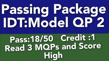 VTU:IDT|MODEL QP2|KEY ANSWERS |MQP ANALYSIS|2021 SCHEME|PASSING PACKAGE