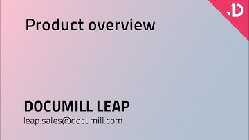 Documill Leap: Product overview