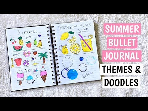 5 Summer Bullet Journal Themes Doodles Pumpkin Emily