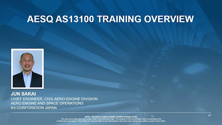 AESQ Derby Supplier Forum - February 23, 2023 AS13100 Training Overview