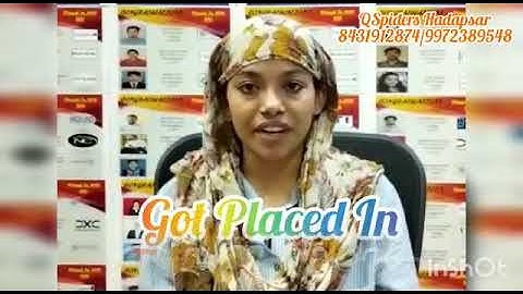 QSPIDERS/JSPIDERS HADAPSAR STUDENT GOT PLACED AS ASSOCIATE TEST ENGINEER