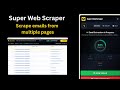 How to extract emails from multiple web pages in one-click?