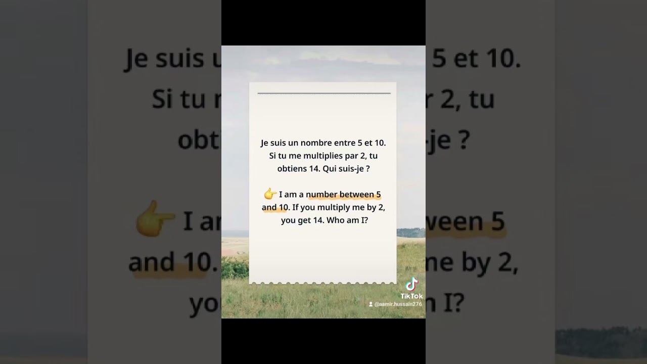 The Fun Number Hunt!”(Play, guess, and learn numbers in French & English!)