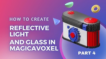 How to create reflective light and glass in magicavoxel | Neon Coloring Light