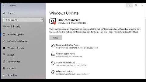 How do I fix error code 0x80070002 | Error Code 0x800700021 | window Error encountered (0x80070002)