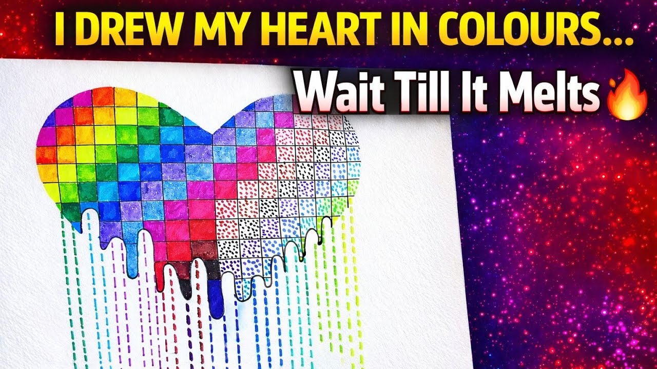 Melting Heart Drawing ❤️- #myart #heartdrawing 