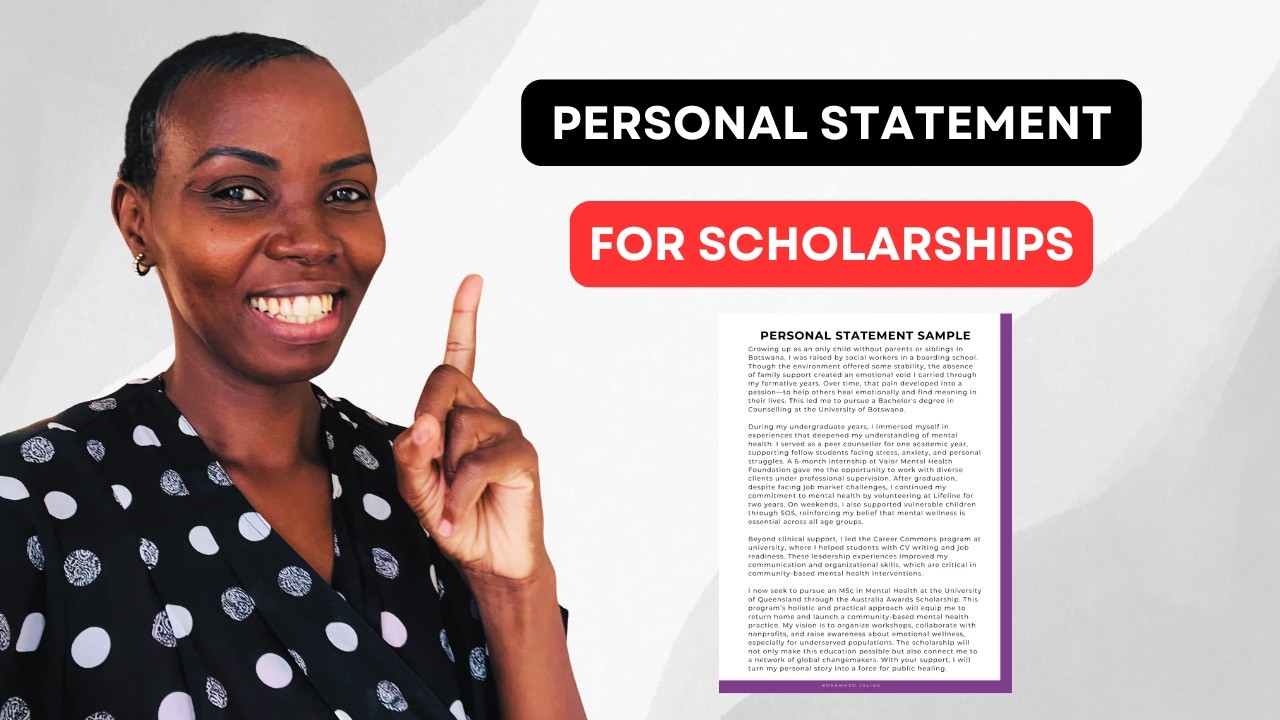 How to Write a Compelling Personal Statement for Scholarships - YouTube