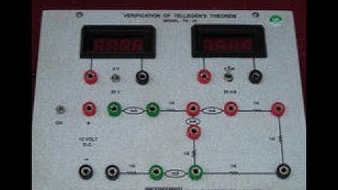 Troubleshooting and Experiment for Verification of Tellegens