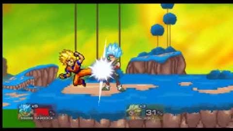 SSF2MODS Bardock Super saiyan dios azul mod