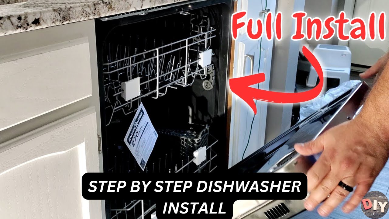 How to install a Whirlpool dishwasher - YouTube