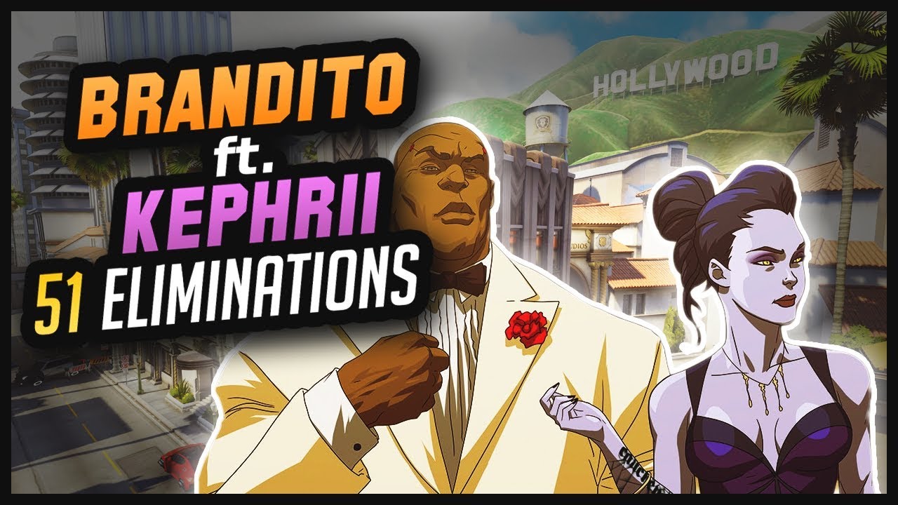 Brandito Best Doomfist ft. Kephrii - Intense Match 51 Elims! [ Season 12 Top 500 Overwatch ]