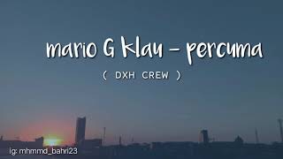 Mario G Klau  Percuma  Cover  Lirik 