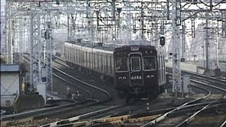 １９９０年代の　阪急電車　十三駅　5号線　入線シーン②