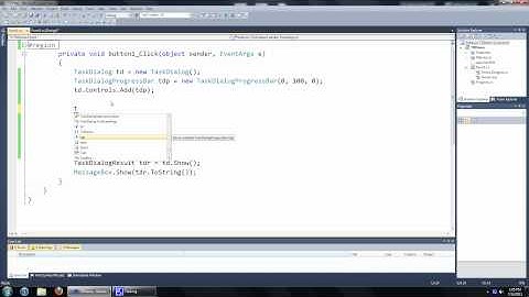 Developing for Windows 7: Task Dialog #6: Progress Bar