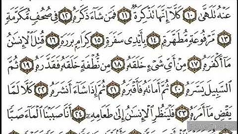 تلاوة سورة عبس بصوت القارئ عبد الرؤوف شرفاوي