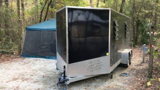 Unique Cargo Trailer to Camper Conversion  check out the kitchen!