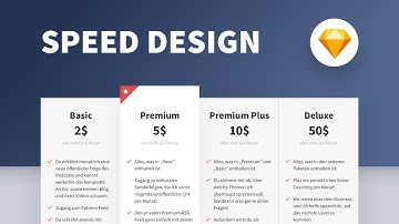 Pricing Table Layout Speed Design with Sketch - Website Speed Art