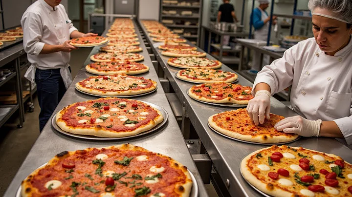 Inside the Pizza Factory | Frozen Pizza MEGA FACTORY: How Automation Produces TONS of Pizzas Daily