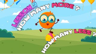 lesson 9 . How Many More ? How Many Less ? | Grade 1 Math | Math for Kids