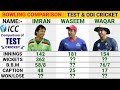 Imran khan vs Waseem Akram vs Waqar Younis Bowling comparison in Test & Odi Cricket |Cricket Compare