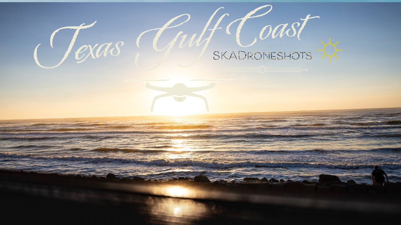 Relaxing flight along the Texas Gulf coast - YouTube