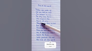 Thumbnail of Miley Cyrus - End of the World (Lyrics) #mileycyrus #endoftheworld #lyrics #newmusic