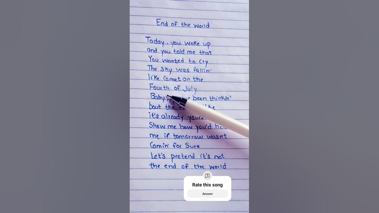Miley Cyrus - End of the World (Lyrics) #mileycyrus #endoftheworld #lyrics #newmusic