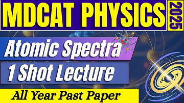 MDCAT Physics Lectures 2025 Atomic Spectra One Shot I Atomic Spectra MDCAT Past Papers MCQs I MDCAT