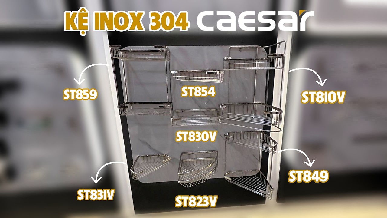 Kệ góc inox Caesar ST854