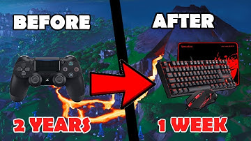 1 Week Progression From PS4 to PC (Controller to Keyboard & Mouse) Fortnite Battle Royale
