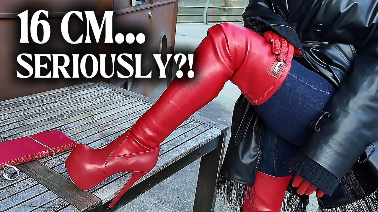 16 cm Heels on the Street… Is This Even Wearable?! 🔥