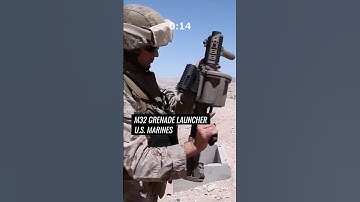 U.S. Marines Fire M32 Multiple Grenade Launcher in Action