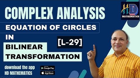 equation of  circle in bilinear transformation || mobius transformation in hindi Bsc Msc  Hd sir