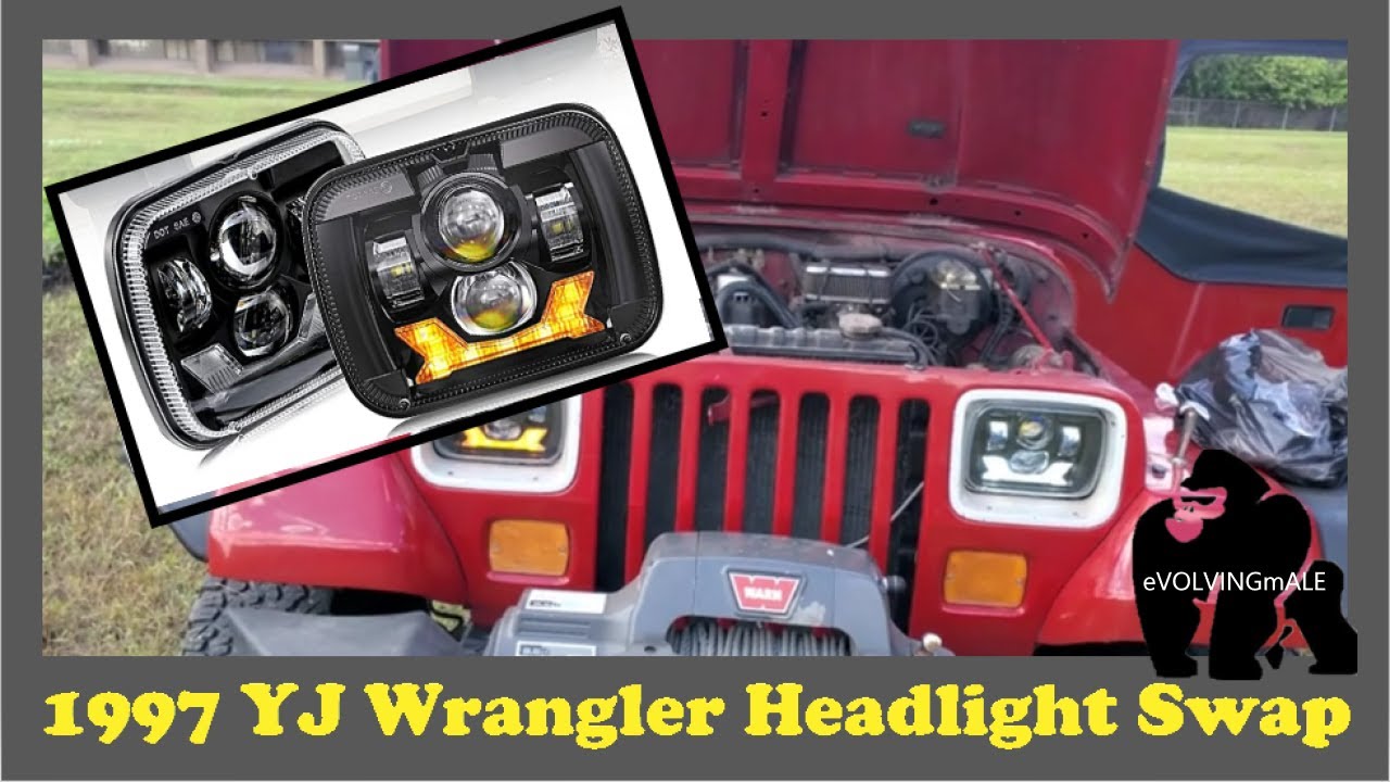 Installing LED Headlights on a 1987 Jeep Wrangler YJ YouTube