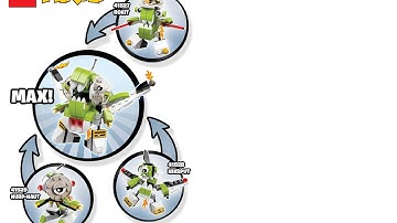 ORBITONS MAX Instructions LEGO MIXELS 2015 SERIES 4 Rokit + Niksput + Nurp Naut