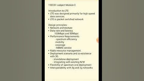 Design principles of LTE - 15EC81, by Prof. Narayan Naik