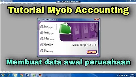 CREATING INITIAL COMPANY DATA IN MYOB ACCOUNTING