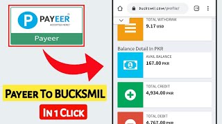 Transfer Money From Payeer Wallet to BUCKSMIL Account, One-click transfer, Transfer USD to BUCKSMIL